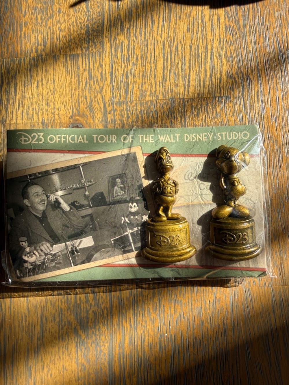 Disney D23 Gold Donald Duck and Mickey Miniature Figures